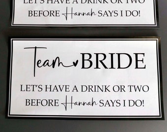 2 x TEAM BRIDE BANNER - Hen Party Banner| Hen Night Accessories | Hen Party Decor | Hen Party Venue Decorations | Hen Party Accessory