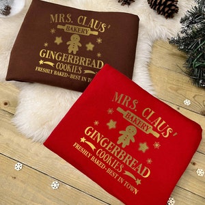 Mrs Claus FAMILY CHRISTMAS JUMPER - Christmas Outfit, Matching Xmas Jumper, Adult & Kids, Gingerbread, Christmas Sweater, Xmas Eve, Unisex