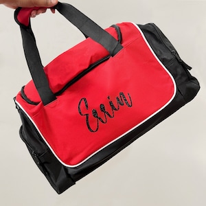 PERSONALISED GYM BAG | Glitter Text | Personalised Weekend Bag, Gym Bag, Yoga Bag, Duffle Bag, Kit Bag, Uniform Bag, Personalised Gift