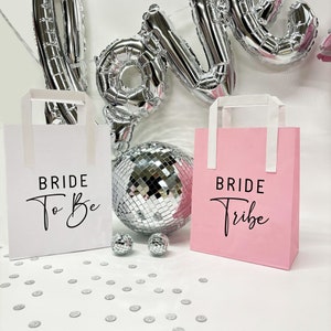 BRIDE TRIBE BAGS - Pink Hen Party Bags - Hen Party Goody Bags - Gift Bag - Hen Night Accessories - Hen Party Paper Bag Pink Bride Tribe