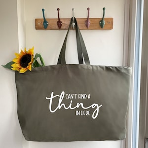 GIANT TOTE BAG - Can&#39;t Find A Thing | Oversize Tote Bag / Large Beach Bag / Large Shopping Bag / Canvas Tote Bag - 6 Colours available