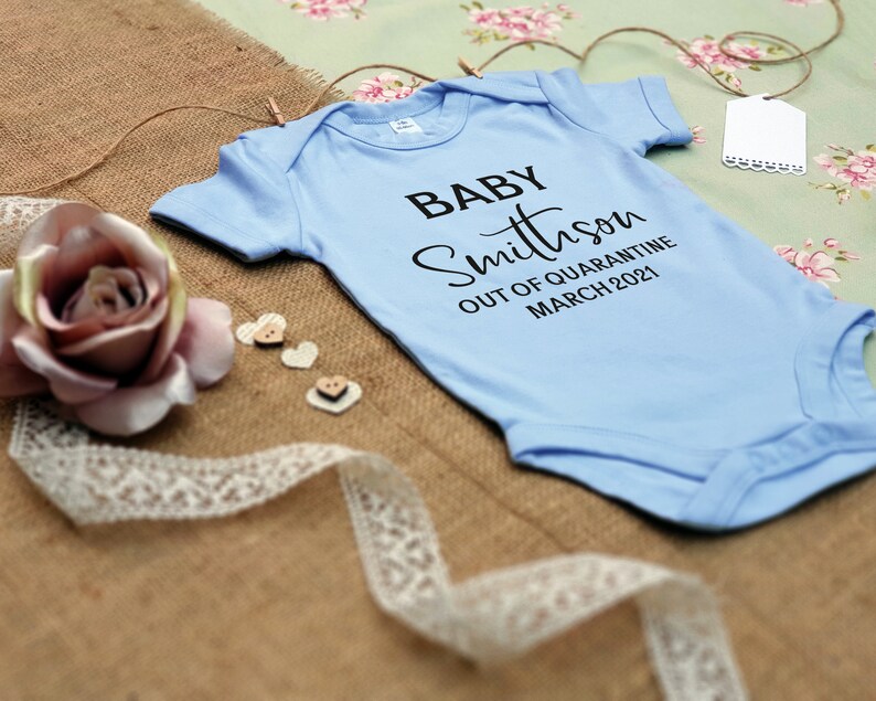 Lockdown Baby Lockdown Baby Quarantine Baby Announcement Baby Announcement Out of Quarantine Baby First Baby Announcement