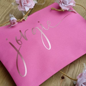 Personalised Hen Party MAKE UP BAG Hen Party Bags Bridesmaid Gift Bag Bride to Be Gift Bag image 4