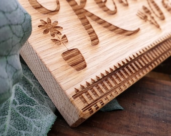 Targa Giardino Legno DWUENT 20x10cm - Decorazione Esterna Con Cavo