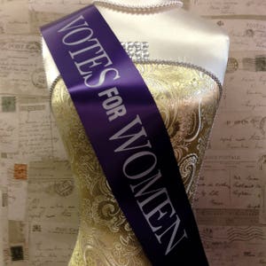 Votes for Women Sash Adults Size Sash or Childrens Size Sash Emmeline Pankhurst Suffragettes Sashes image 2