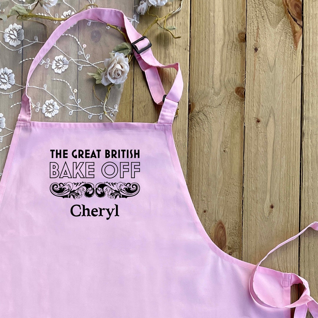 PERSONALISED Great British Bake off Apron Name GBBO Baking Etsy