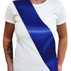 Royal Blue PLAIN / BLANK SASHES Hen Night Hen Party Corporate Plain Sashes  - Create your own sash - Unprinted Sashes