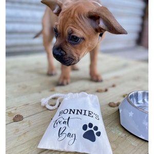DOG TREAT BAGS - Personalised Dog Treat Bag / Treat Pouch | Dog Treats | Dog Bag | Treat Bag | Personalised Dog Accessories  | Dog Gift
