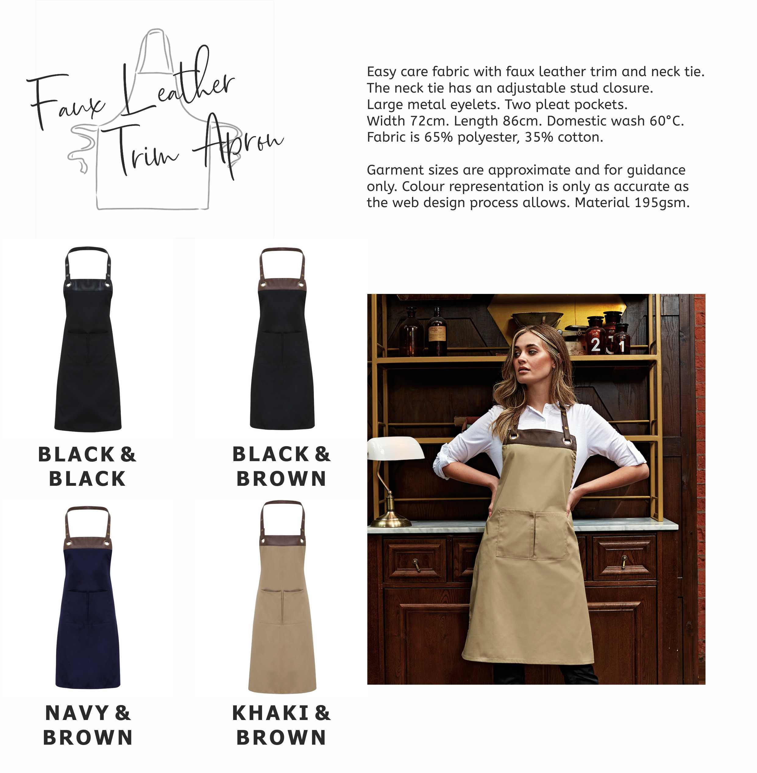 PERSONALISED BBQ APRON - Personalised Barbeque Apron - Faux Leather Butchers Style Apron - Grilling Apron - Mens Apron - Dad gift - Bull