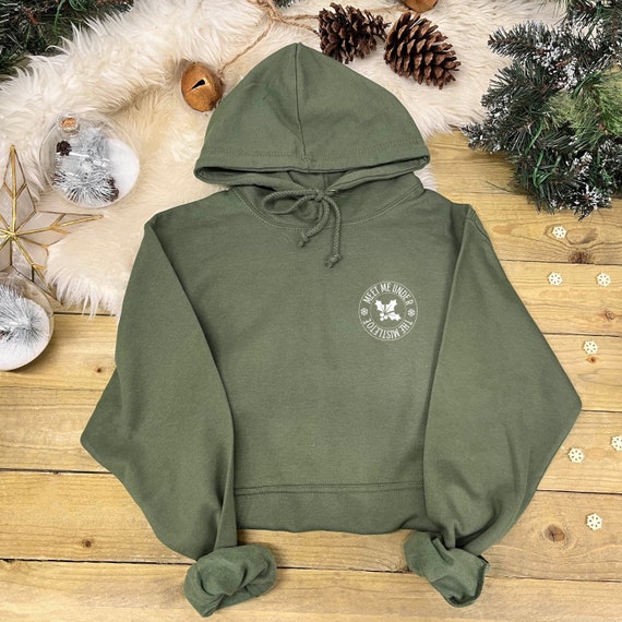 CHRISTMAS HOODIE Under the Mistletoe Xmas Hoodie Novelty