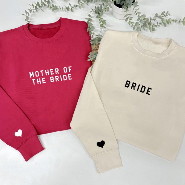 BRIDAL PARTY SWEATSHIRTS - Personalised Hen Party Jumpers, Bride Sweatshirt, Team Bride, Bridesmaid, Mother Of The Bride, Maid Of Honour