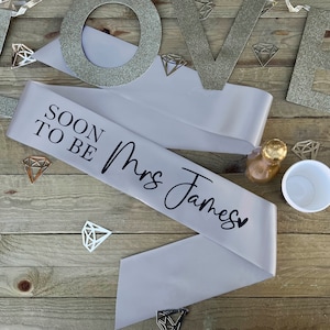 SOON TO BE Bride Glitter Sash | Bride to Be Sash | Mrs To Be | Hen Party Sash | Bride Sash | Luxury Glitter Sash | Personalised Bride Gift