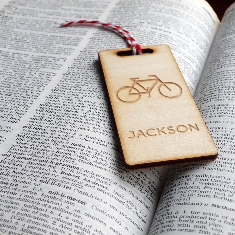 PERSONALISED WOODEN BOOKMARK Gift for Him Reading Gift Etsy