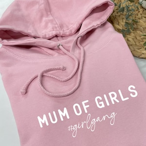 女の子のママのパーカー #girlgang - ママのパーカー、ママへのギフト、母の日、ママへのギフト、スローガン パーカー、プルオーバー、女の子のママ、女の子のママ、XS - 3XL