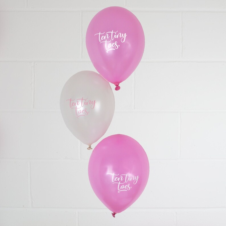 BABY SHOWER BALLOONS Girls Baby Shower Ten Tiny Tower Baby Etsy