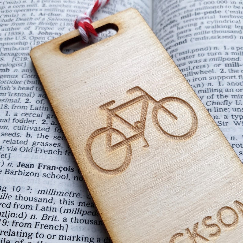 PERSONALISED WOODEN BOOKMARK Gift for Him Reading Gift Etsy