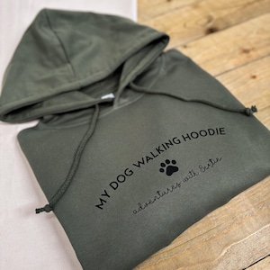 Personalised Dog Walking Hoodie With Names - Dog Lover Gift, Dog Hoodie, Dog Parent, Dog Mum/Dad, Unisex, Personalised Gift, XS - 3XL