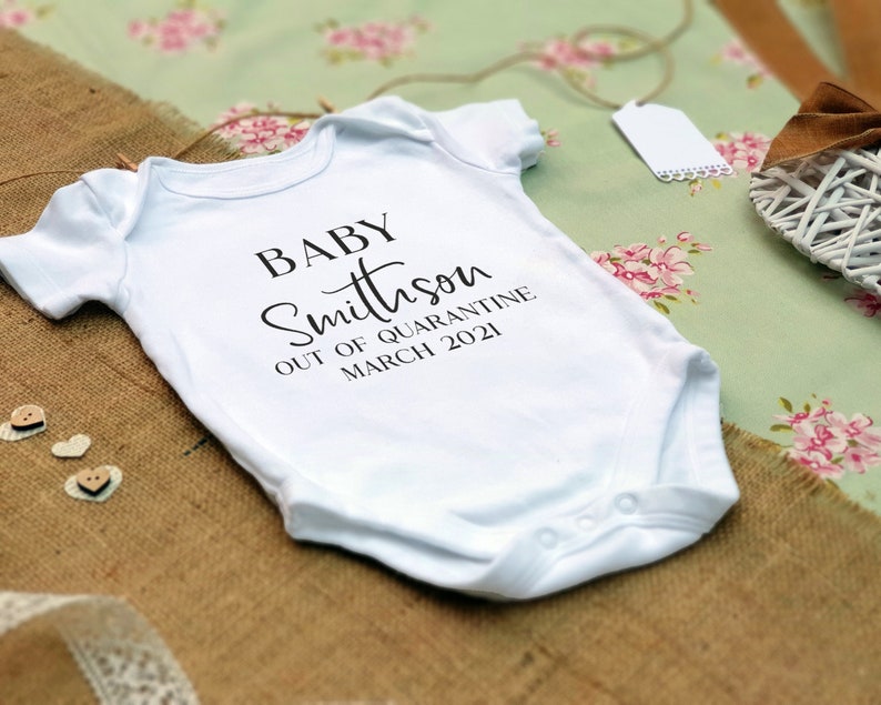 Lockdown Baby Lockdown Baby Quarantine Baby Announcement Baby Announcement Out of Quarantine Baby First Baby Announcement