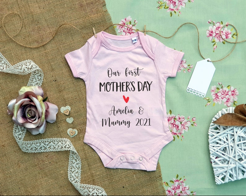 First Mothers Day Baby Grow Baby Grow Cute Mothers Day Gift Personalised Baby Grow First Mothers Day Gift Mother Day Present