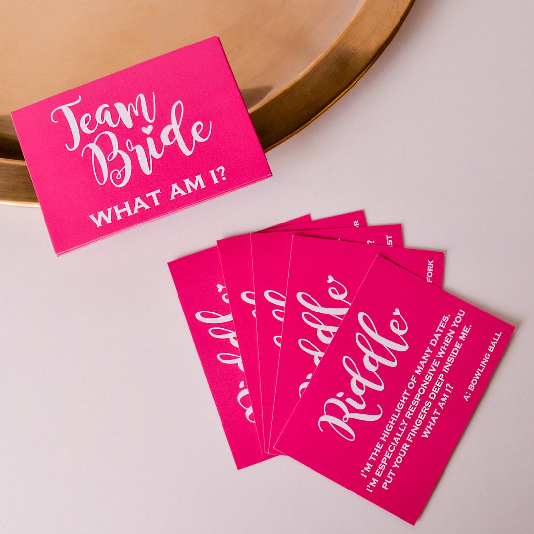 20 X Team Bride Hen Party 'what Am I' Game Cards - Hen Night Games ...