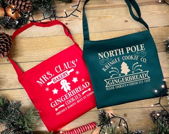 CHRISTMAS BAKING Apron | Choose from 2 designs | Mrs Claus Bakery | Gingerbread Cookies | North Pole Kringle Cookie co | Xmas Gift Apron