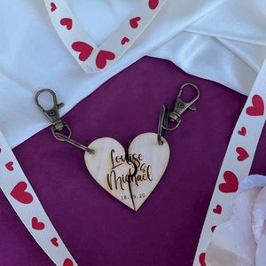 PERSONALISED COUPLES KEYRING | Valentines Gift - Personalised Keyring set for Couples | Valentines gift for him | Valentines gift for her