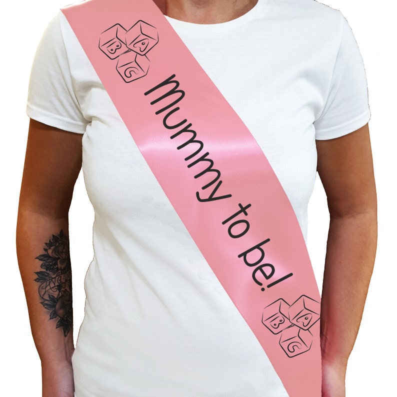 Personalised BABY SHOWER SASH Baby Shower Accessory Mum to Etsy