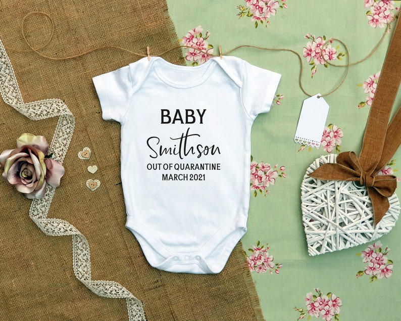 Lockdown Baby Lockdown Baby Quarantine Baby Announcement Baby Announcement Out of Quarantine Baby First Baby Announcement