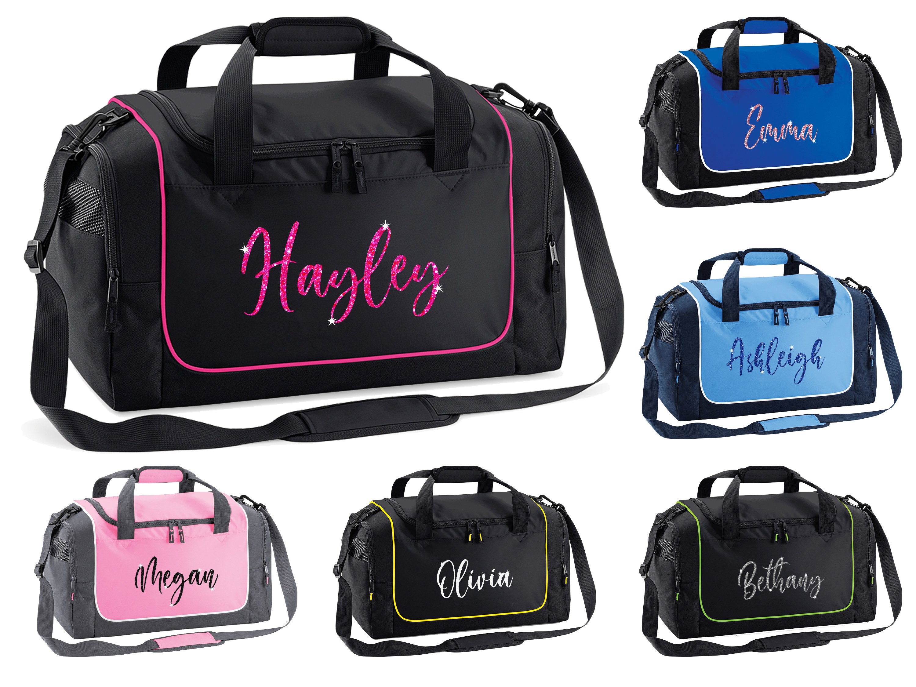 Personalized  Duffle Bag  Gym BAG  Gymnastics Cheer SPORTS Bag  Grey Duffle Bag Tassen & portemonnees Bagage & Reizen Duffelbags 
