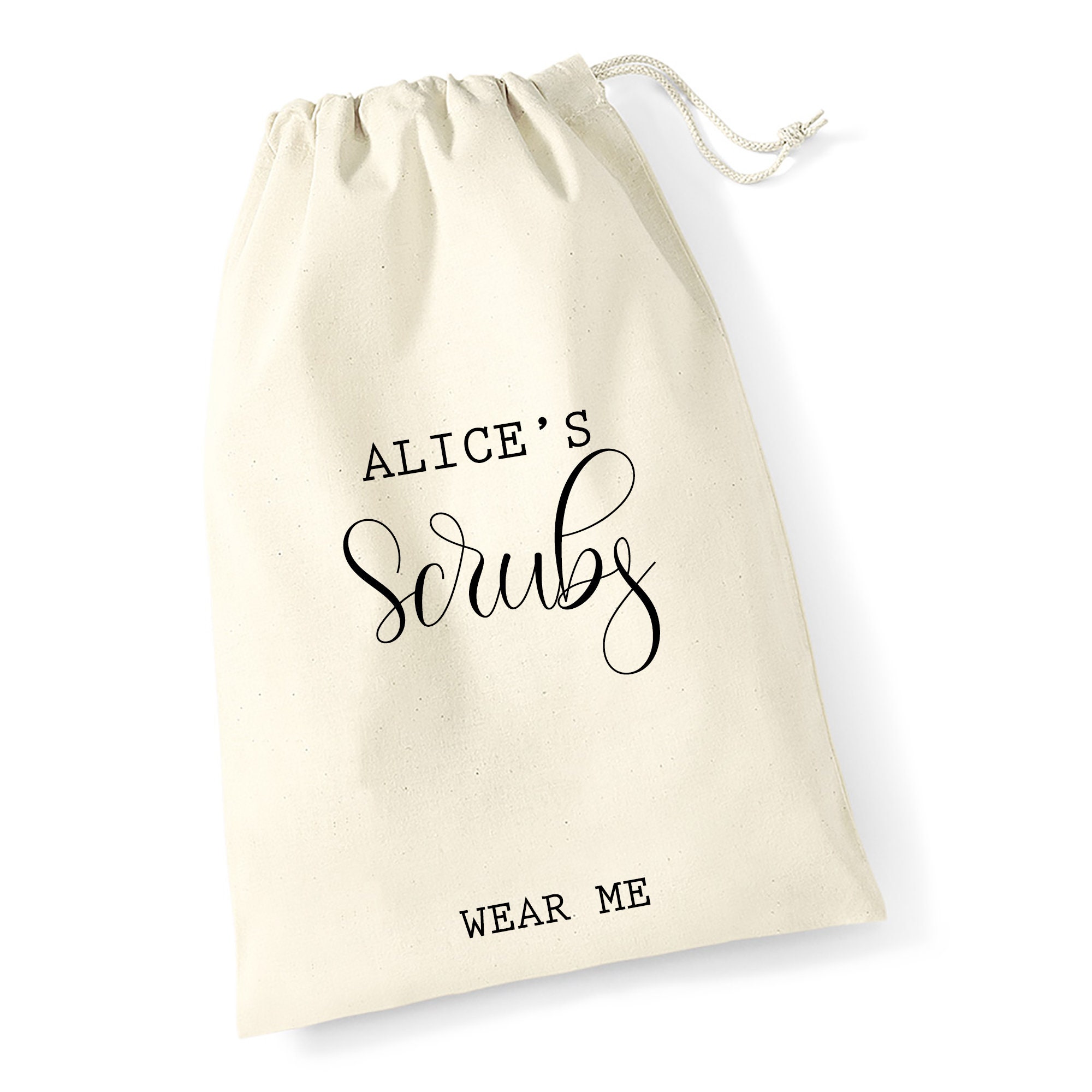 Personalised Scrubs Bag Uniform Bag 100 Cotton Drawstring Bag Drawstring Scrubs Bag for NHS Staff nurses doctors Laundry Bag Etsy UK