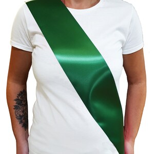 Faixas verdes LISAS / EM BRANCO Festa de despedida de solteira Faixas corporativas lisas - Crie sua própria faixa - Faixas sem impressão