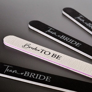 Team Bride NAIL FILES - Hen Party Bag Filler - Hen Night Accessories - Bride to Be Accessory - Unusual Hen Party Gift