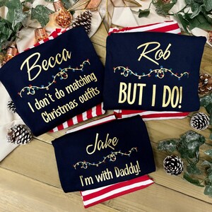 Personalised FAMILY CHRISTMAS PYJAMAS - Christmas Outfit, Add Your Own Text / Names, Matching Family Set, Christmas PJs, Sleepwear, Xmas Eve