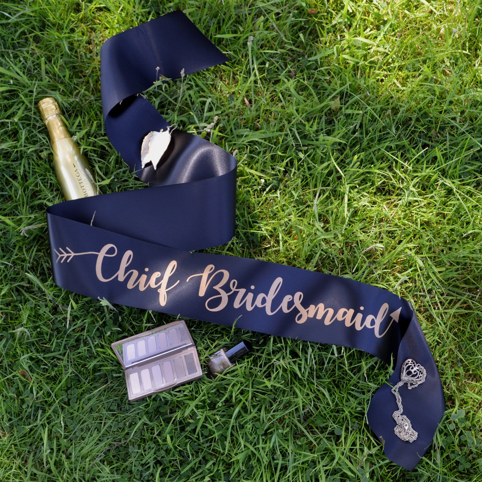 Black bridesmaid sash deals