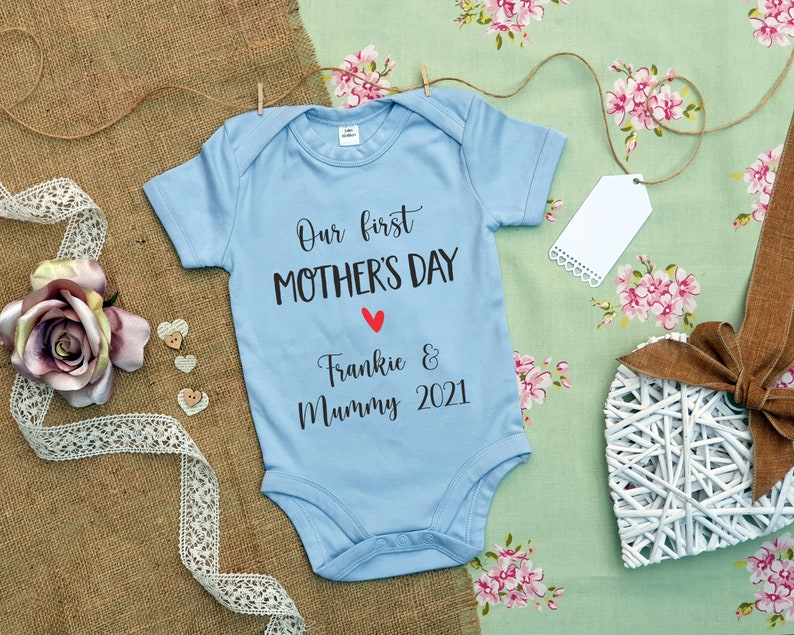 First Mothers Day Baby Grow Baby Grow Cute Mothers Day Gift Personalised Baby Grow First Mothers Day Gift Mother Day Present