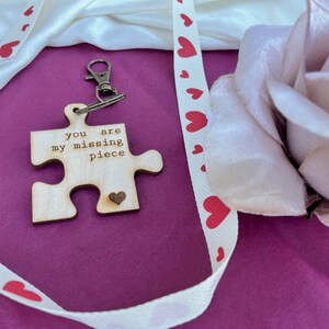 MISSING PIECE KEYRING | Valentines Gift - Personalised Keyring | Valentines gift for him | Valentines gift for her | Anniversary Gift