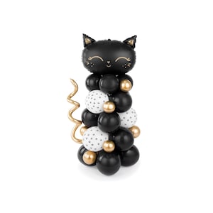 Halloween CAT BALLOON GARLAND | Halloween Decorations | Air Filled Balloon | Halloween Party Decor