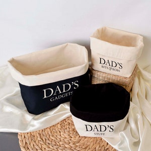 Sac de rangement personnalisé en toile | Organisateur | Cadeau fête des pères | Cadeau pour lui | Cadeau pour papa | Cadeau d'anniversaire | Cadeau de Noël