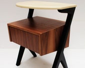 SALES!Mid Century Nightstand/ Walnut Bedside Table / Custom Made/ Craftworks Furniture Design