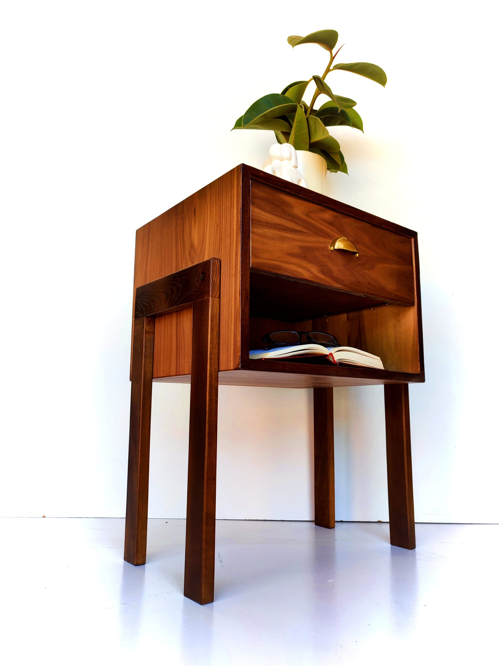 Retro Nightstand/ Mid Century Bedside Table/ Custom Made/ Etsy UK