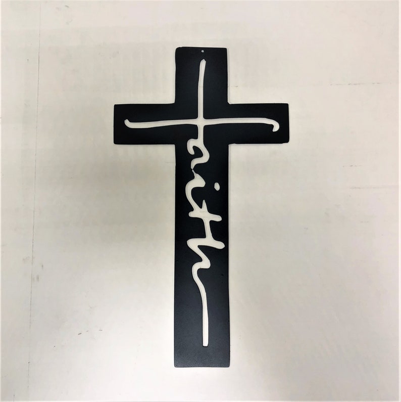 Faith Metal Cross Art/décor Etsy