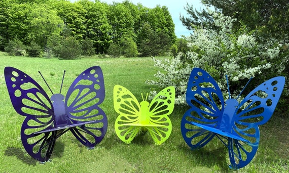 Metal Butterfly Bench Free Memorial Plaque 2 Sizes 2 Designs