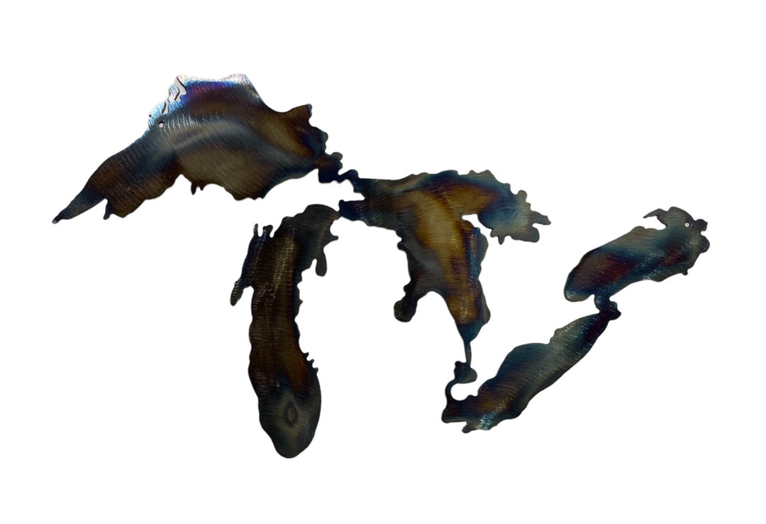 The Great Lakes Metal Wall Art/great Lakes/metal Great Etsy