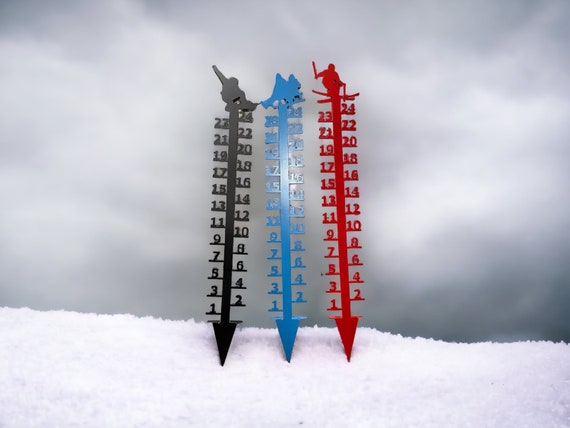 36 Pick Your Topper Snow Measuring Gauge Stick Metal Super Strong