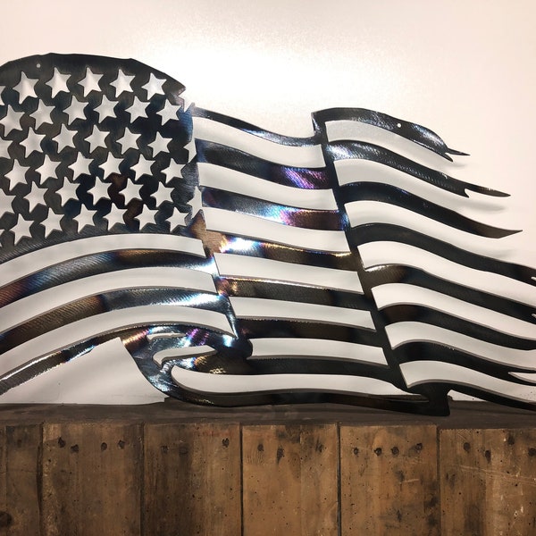 Outdoor Metal Flag Wall Decor Etsy