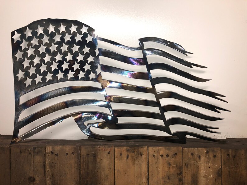 American Flag Metal Wall Art Décor/sign Etsy
