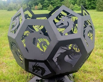 18" Dragon Fire Pit Sphere/Globe - Custom Available - Ships UPS