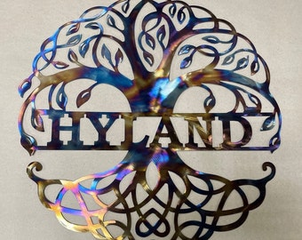 Tree of Life and Prosperity -Personalized Metal Art Wall Décor-Custom