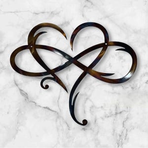 Infinity Heart - Symbol of Continual Love - Metal Art - Home Decor | Multicolored or Powder Coat Finish