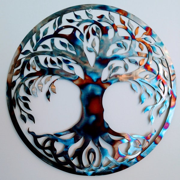 24" Tree of Life Metal Wall Art - Wall Décor - Celtic Tree of Life - Multi-Finishes.